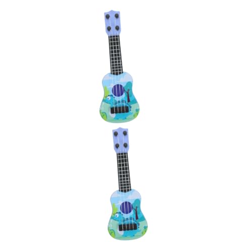 Abaodam 2 Stück Kindergitarren Spielzeug Mini Pädagogische Gitarre Kinderinstrument Spielzeug Toddle Ukulele Spielzeug Kinder Kleine Gitarre Kleinkind Ukulele Simulation Mini von Abaodam