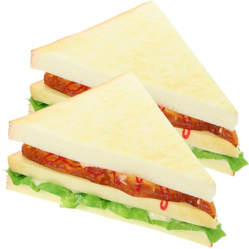 Abaodam 2 Stück Künstliches Sandwich Modell PU Material Realistische Fotografie Requisite Essen Küchen Deko Pädagogisches Lernmodell für Food Präsentation Abaodam 2 Stück Künstliches Sandwich Modell PU Material Realistische Fotografie Requisite Essen Küchen Deko Pädagogisches Lernmodell für Food Präsentation von Abaodam