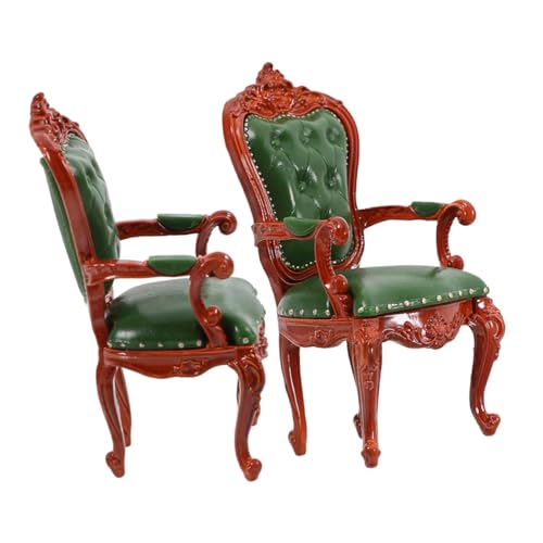 Abaodam 2 Stück Maßstab Vintage Holz Armlehnsessel Realistische Retro Wohnzimmereinrichtung für Puppenhaus Sammler und Kreatives Abaodam 2 Stück Maßstab Vintage Holz Armlehnsessel Realistische Retro Wohnzimmereinrichtung für Puppenhaus Sammler und Kreatives von Abaodam