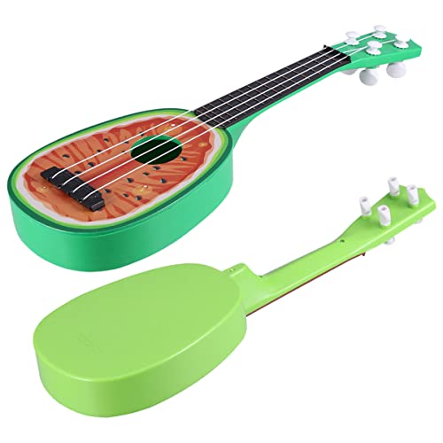 Abaodam 2 Stück Mini Fruchtgitarren Gitarren Für Musikspielzeug Kinderspielzeug Mini Gitarre Musikinstrumente Mini Ukulele Musik Ukulele Kinderspielzeug Kunststoff Grün von Abaodam