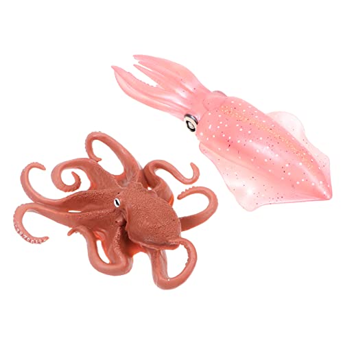 Abaodam 2 Stück Oktopus Modell Badespielzeug Für Babys Tier Kinderspielzeug Simulation Oktopus Modell Modell Figur von Abaodam