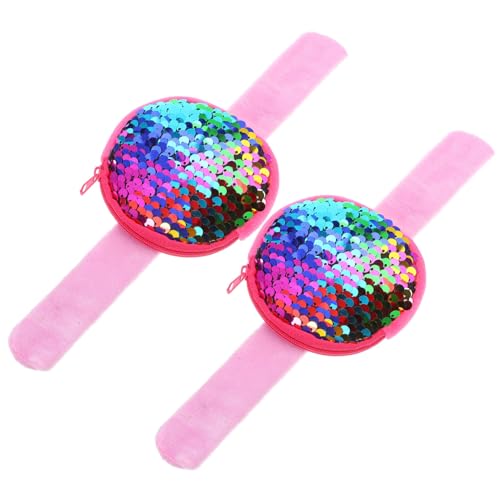 Abaodam 2 Stück Pailletten Slap Armband Geldbörse Pailletten Slap Armband Hugger Snap Armband Geldbörse Geldbörse Für Kinderparty Abaodam 2 Stück Pailletten Slap Armband Geldbörse Pailletten Slap Armband Hugger Snap Armband Geldbörse Geldbörse Für Kinderparty von Abaodam