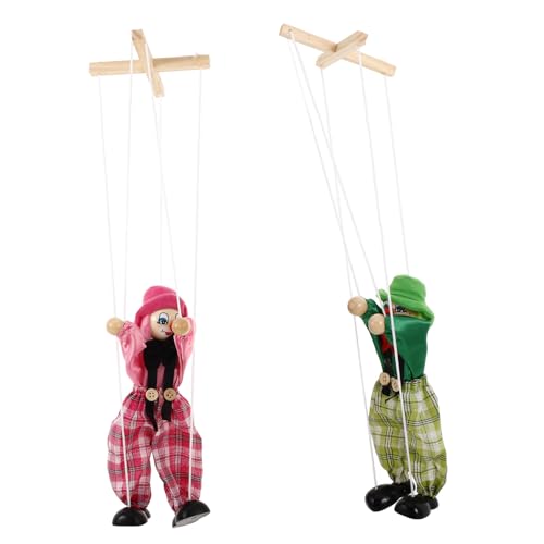 Abaodam 2 Stück Schnur Marionette Puppen Hundepuppe Rattenpuppe Lustige Piratenschiffe Flamingo-Puppe Holzpuppe Handpuppe Piratenkegelpuppe Stoff von Abaodam