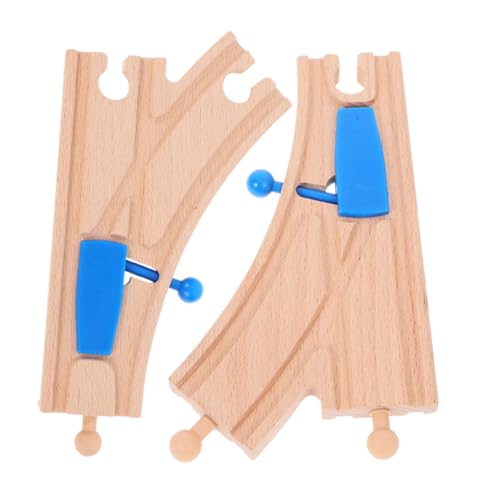 Abaodam 2 Stück Teiliges Holzeisenbahn Weichen Set Gebogen Kompatibel mit Großen Marken Sicher für Kleinkinder Fördert Logisches Denken und Räumliches Vorstellungsvermögen für Jungen und Abaodam 2 Stück Teiliges Holzeisenbahn Weichen Set Gebogen Kompatibel mit Großen Marken Sicher für Kleinkinder Fördert Logisches Denken und Räumliches Vorstellungsvermögen für Jungen und von Abaodam