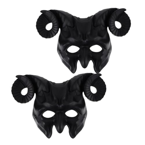 Abaodam 2 Stück Teiliges Horn Maske für Erwachsene Atmungsaktive Leichte Halbes Gesicht Tier Masquerade Maske für Halloween Kostümparty Festival und Rollenspiel Abaodam 2 Stück Teiliges Horn Maske für Erwachsene Atmungsaktive Leichte Halbes Gesicht Tier Masquerade Maske für Halloween Kostümparty Festival und Rollenspiel von Abaodam