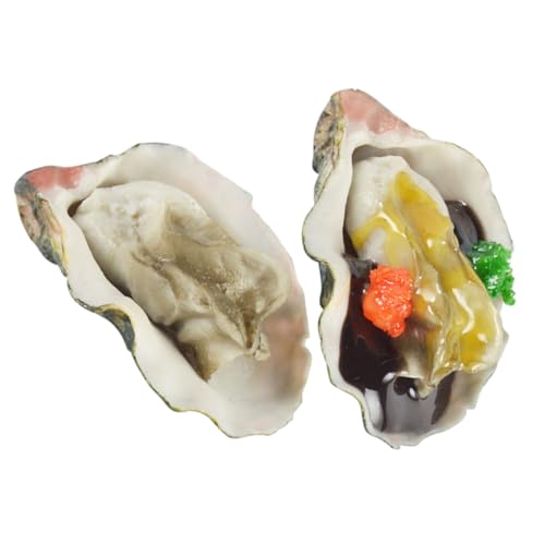Abaodam 2 Stück Teiliges Künstliches Meeresfrüchte Modell Realistische Austern und Muscheln aus Langlebigem Dekorativ für Küche Party und Stranddeko Detailgetreue Nachbildung für Fake Food Abaodam 2 Stück Teiliges Künstliches Meeresfrüchte Modell Realistische Austern und Muscheln aus Langlebigem Dekorativ für Küche Party und Stranddeko Detailgetreue Nachbildung für Fake Food von Abaodam