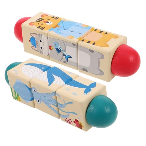 Abaodam 2 Stück Teiliges Montessori Holz Tier Puzzle mit Drehbaren Blöcken Interaktives Lernspielzeug für Kleinkinder Feinmotorik und Kognitiven Entwicklung Sicher und Handlich Abaodam 2 Stück Teiliges Montessori Holz Tier Puzzle mit Drehbaren Blöcken Interaktives Lernspielzeug für Kleinkinder Feinmotorik und Kognitiven Entwicklung Sicher und Handlich von Abaodam