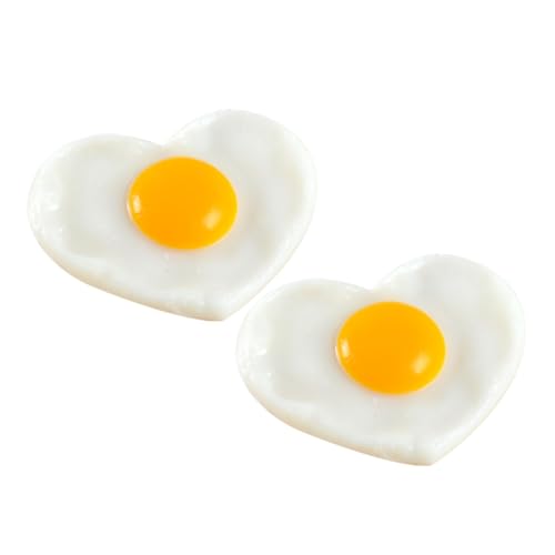 Abaodam 2 Stück Teiliges PVC Spiegelei Deko Herzform Realistische Braterei Küchenmodell für Restaurant Fotografie Food Display Lebensnahes Essensmodell ohne Verschluss Abaodam 2 Stück Teiliges PVC Spiegelei Deko Herzform Realistische Braterei Küchenmodell für Restaurant Fotografie Food Display Lebensnahes Essensmodell ohne Verschluss von Abaodam