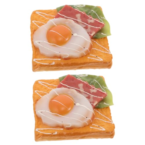 Abaodam 2 Stück Teiliges Realistischer Food Props Täuschend Echtes Toastbrot mit Spiegelei Langlebiges Leichtes Pu-brotmodell für Bäckerei- Restaurantdeko für Food-Fotografie und Abaodam 2 Stück Teiliges Realistischer Food Props Täuschend Echtes Toastbrot mit Spiegelei Langlebiges Leichtes Pu-brotmodell für Bäckerei- Restaurantdeko für Food-Fotografie und von Abaodam