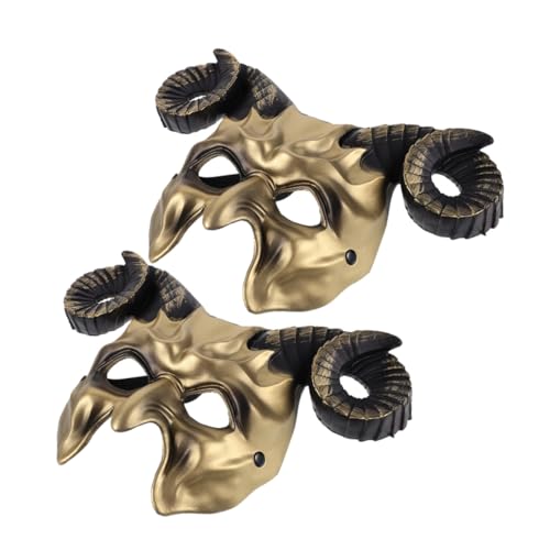 Abaodam 2 Stück Teufelshorn Maske Halbes Gesicht Tierisches Halloween Party Cosplay Zubehör Leichtes Material Komfortabel Für Erwachsene Festival Kostüm Abaodam 2 Stück Teufelshorn Maske Halbes Gesicht Tierisches Halloween Party Cosplay Zubehör Leichtes Material Komfortabel Für Erwachsene Festival Kostüm von Abaodam