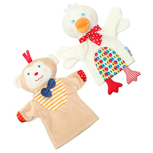 Abaodam 2 Stücke Ente Früherziehung interaktives Puppen säugling handpuppe Tier Plüsch Marionette Puppentheater für Tierpuppen PP Baumwolle von Abaodam