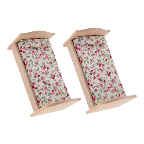 Abaodam 2 Stücke Unlackiertes Einzelbett aus Holz mit Matratze und Kissen DIY Kreativspielzeug Detailreiches Schlafzimmer Zubehör Abaodam 2 Stücke Unlackiertes Einzelbett aus Holz mit Matratze und Kissen DIY Kreativspielzeug Detailreiches Schlafzimmer Zubehör von Abaodam