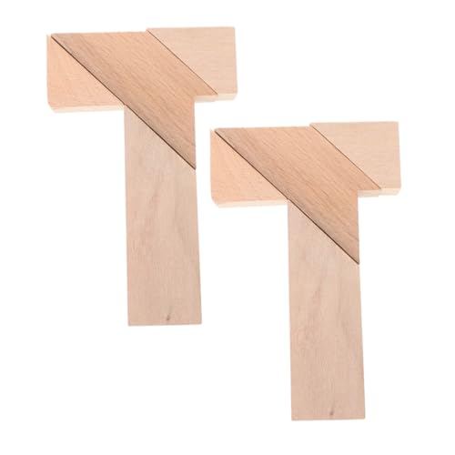 Abaodam 2 Teiliges Puzzle B Puzzles Puzzles Lernspielzeug Lustige Puzzles Heimwerkerbedarf Khaki Holz von Abaodam