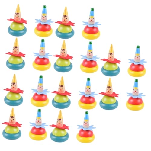 Abaodam 20 STK Kreisel kinderspielzeug Kinder Spielzeug Regenbogenspitzen Mini Gyroskop Spielset aus Holz Kinderaccessoire Kinderzubehör Nostalgie Jacke kleines Oberteil von Abaodam