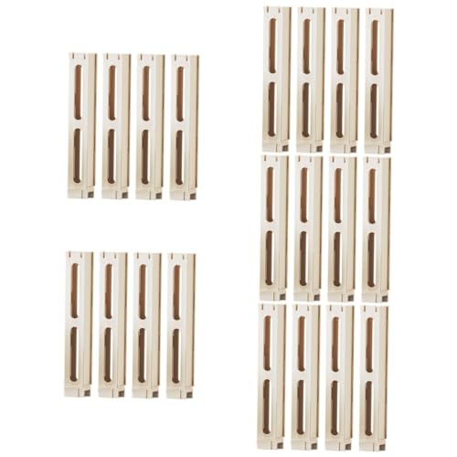 Abaodam 20 STK Ladevorrichtung für Dominosteine Domino-Zubehör Domino-Block-Pull-Clip Domino-Spielzeug Dominoklemme für Dominozüge Domino-Slot-Clips Domino-Legespielzeug Plastik Beige von Abaodam