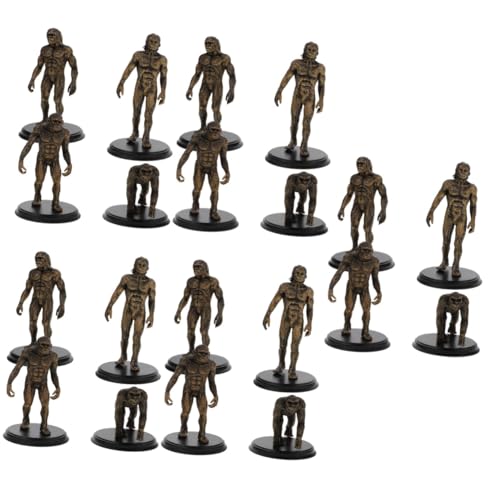 Abaodam 20 STK Modell menschlicher Herkunft primitives menschliches Spielzeug Requisiten für Mini-Szenen Evolution Spielzeug Simulationsmodell Affenmenschstatue Kognitionsspielzeug Plastik von Abaodam