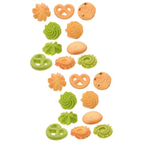 Abaodam 20 STK Simulierte Cookies Fotoalbum Umblättern Cookie-Modelle Simulation Kekse Plätzchen Schokoladen-müsli Schokoladenkuchen Künstliche Cookies-Modelle Simulationskeks Gebäck PVC von Abaodam