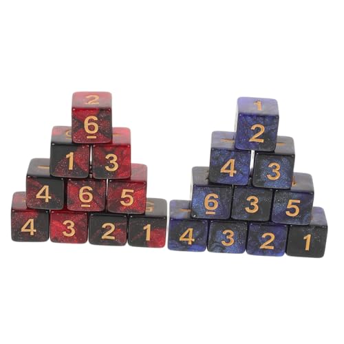 Abaodam 20 Stück Teiliges Spielwürfel mit Seiten Zweifarbige Galaxy-acrylwürfel in Schwarz-rot und Schwarz-blau Langlebige Nummerierte Würfel für Brettspiele Rpgs Bildungsaktivitäten und Abaodam 20 Stück Teiliges Spielwürfel mit Seiten Zweifarbige Galaxy-acrylwürfel in Schwarz-rot und Schwarz-blau Langlebige Nummerierte Würfel für Brettspiele Rpgs Bildungsaktivitäten und von Abaodam