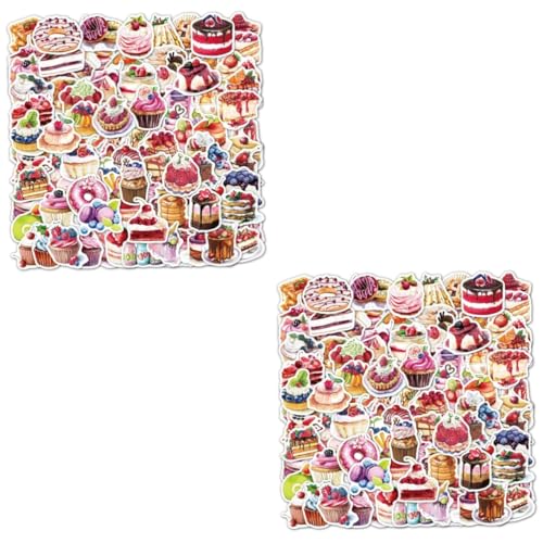 Abaodam 200 STK Aufkleber Kuchendekorationen Wiederverwendbares Stickerbuch Stirnbänder Fahrrad Wasserflaschen Gastgeschenke Kuchen Topper Laptop Skateboard PVC Selbstklebend von Abaodam