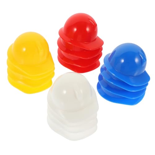 Abaodam 200 Stück Mini BAU Hut Hase Spielzeug Hüte Kleine Hühner Helme Kuchenzubehör Haustier Mini Helm Mini Helme Miniatur Schutzhelm Bartagamen Hut Kinder Helmkappen Aus von Abaodam