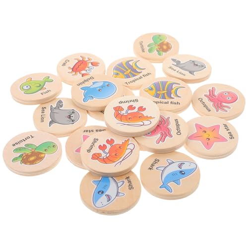 Abaodam Memory Matching Games Stücke 20pcs Holz Montessori Spielzeug Frühe Bildung Für Kleinkinder von Abaodam