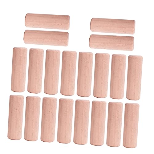 Abaodam 20St Holzwürfel Kinder bastelset basteln für Kinder holzspielzeug Kinderhandwerk Crafts for Bausteine ​​Spielzeug Kinder bausteine Zylinderblock Buchengranulatblock Hölzern von Abaodam