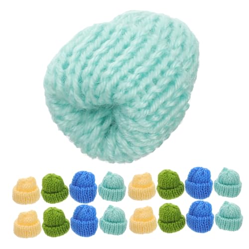 Abaodam 20St Mini-Strickmütze Cute Decor Handgemachte Spielzeuge Mini Hut Dekoration Partyhüte für Baumützen für Miniatur-Puppenmütze Minihut zum Selbermachen Häkelmützen von Abaodam