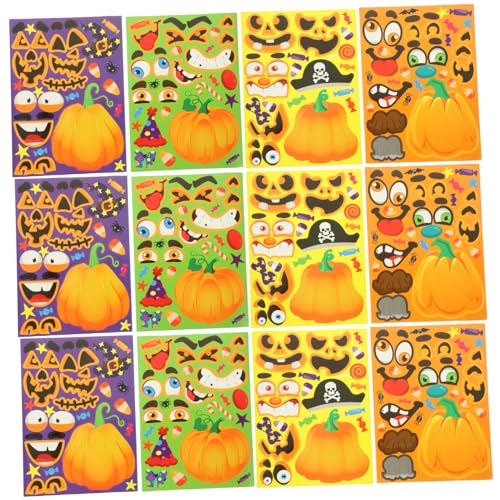 Abaodam 24 Blätter Halloween Party Halloween Sticker für terminplaner Halloween Decor streudekor Halloween Aufkleber weihnachtsdeko Halloween-Partybevorzugung Partygeschenk von Abaodam