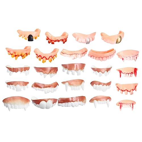 Stück Halloween gefälschte Zähne Zombie-Vampir-Zahnersatz für Erwachsene, leichtes, sicheres Material, lustige Party-Requisiten für Halloween, Cosplay, Kostüm, Events Stück Halloween gefälschte Zähne Zombie-Vampir-Zahnersatz für Erwachsene, leichtes, sicheres Material, lustige Party-Requisiten für Halloween, Cosplay, Kostüm, Events von Abaodam