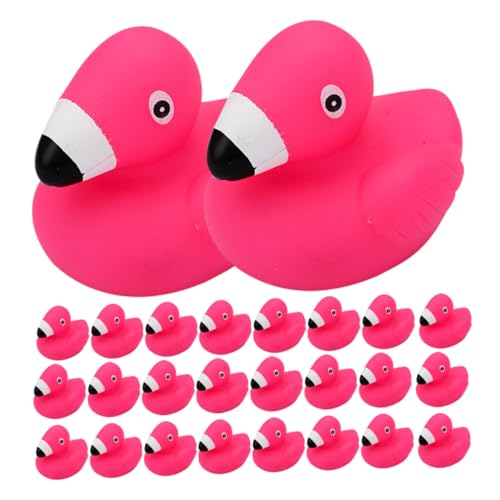 Abaodam 24 Stück Quietschende Cartoon-Flamingo-Tier Für Dusche, Badewanne, Schwimmendes Flamingo-Spielzeug Für Kinder, Badespielzeug von Abaodam