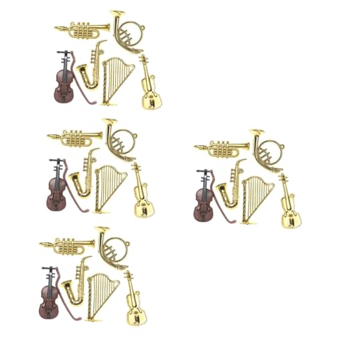 Abaodam 24 Teiliges Mini Musikinstrument Spielzeug Mini Hauseinrichtung Kinder Klarinetteninstrument Mini Saxophon Mini Instrument Statue Saxophon Spielzeug Miniatur Klassisches von Abaodam