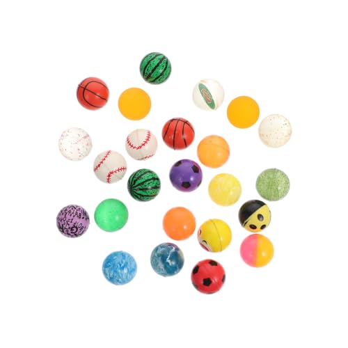 Abaodam 24st Hüpfball Hüpfbälle Für Kinder Stressball Spielzeug Anti-Stress-Spielzeug Weltraumspielzeug Springende Bälle Bulk-Spielzeug Für Kinder Farbige Hüpfbälle Desktop-schmuck Gummi von Abaodam