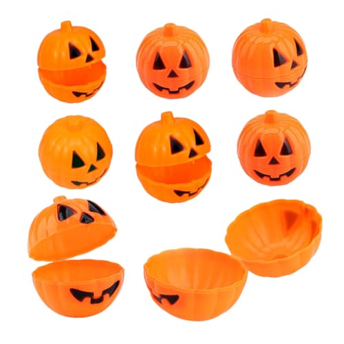 Abaodam 24st Kürbis-blindbox Halloween-süßigkeiten-eimer Befüllbare Kürbisse Halloween-spinnennetz Halloween Leuchten Kürbis Kürbis-halloween-eimer Dekorationen Kürbislicht Pp Orange von Abaodam