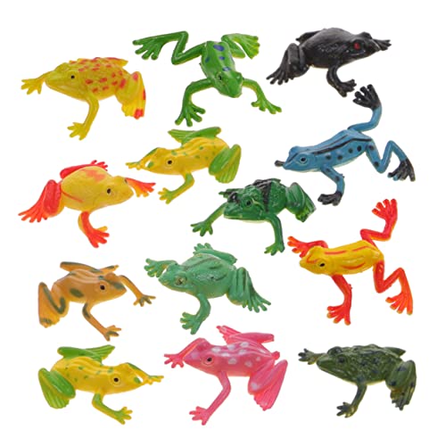 Abaodam 24st Simulationsfrosch Frösche Figur Frösche Dekorationen Froschfiguren Für Kinderfrösche Kleine Frösche Frösche Verzieren Modell Kleine Frösche PVC von Abaodam