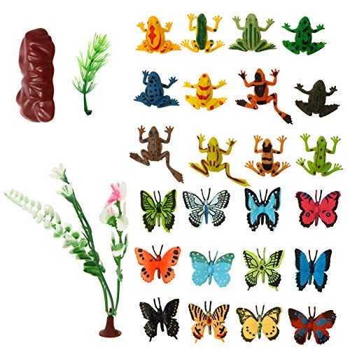 Abaodam 24st Tiermodell Aquarium Auto Miniatur Bausätze Tiere Bausatz Simuliertes Tier Tierisches Handwerk Simulation Tierdekor Desktop - Plastik von Abaodam