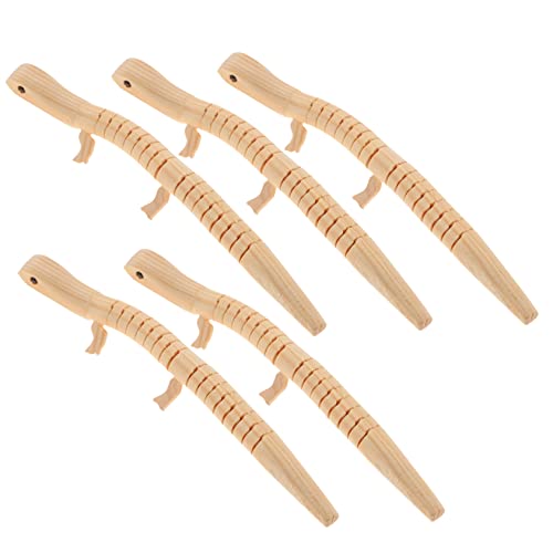 Abaodam 25 STK Blanko-Eidechsenspielzeug aus Holz Krabbelspielzeug Flexible Waldeidechse Dol Puppen Babyspielzeug Modell Einer Waldeidechse leeres Holztier Glas malen dekoratives Holz von Abaodam