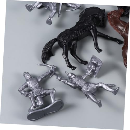 Abaodam 28 Stück Teiliges Spielset Mittelalterliche Soldatenfiguren aus Kunststoff mit Soldaten Pferden und Reitern Detailreiche Militärmodelle für Pädagogisches für Jungen und Mädchen Abaodam 28 Stück Teiliges Spielset Mittelalterliche Soldatenfiguren aus Kunststoff mit Soldaten Pferden und Reitern Detailreiche Militärmodelle für Pädagogisches für Jungen und Mädchen von Abaodam