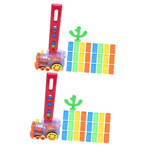 Abaodam 2St Holzbausteine Autospielzeug für Kinder pädagogisches Spielspielzeug Domino-Spiel Kinder intelligentes Spielzeug Kinderautos Spielzeug Domino-Bausteine Dominosteine ​​Spielzeug von Abaodam