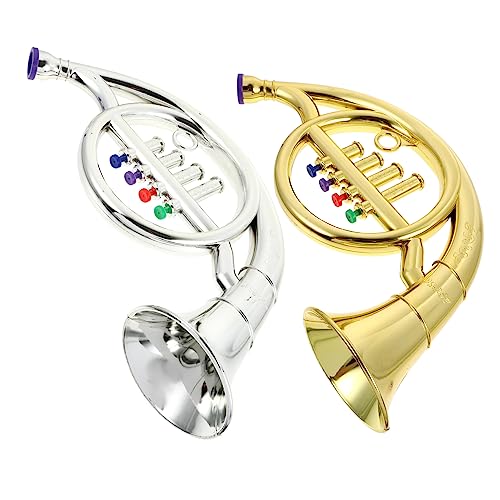 Abaodam 2St Horn-Modell kinderinstrumente musikinstrumente Kinderhorn spielsachen Instrument simuliertes Horn Bildungsspielzeug Hornspielzeug ABS-Kunststoff von Abaodam