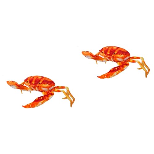 Abaodam 2St Krabbenplüsch ausgestopft Stofftier nähen gefülltes Faultier Plüschtier kinder Kuscheltier Spielzeug für kinder Spielzeug Kissen Krabbe Plüschtier Plüschtiere rot von Abaodam