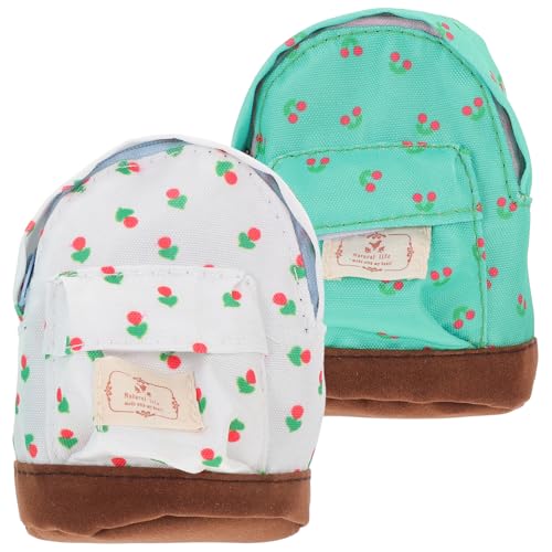 Abaodam 2St Mini-Puppenrucksack kleines Modell Kinderkleidung Rucksack Schulranzen Rucksack puppenhausmöbel Doll Backpack Mini schultüte Mini-Hausverzierung Mini- -Rucksack Stoff von Abaodam