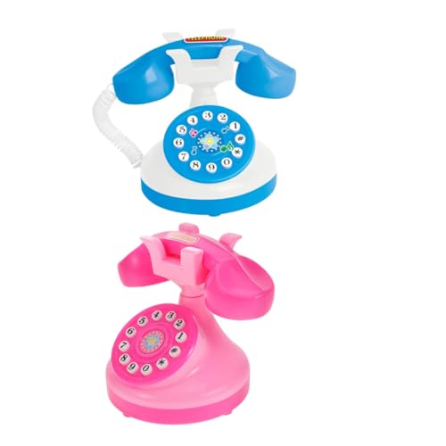 Abaodam 2St Mini-Telefonspielzeug -Telefone altmodisches Telefon Mini Telefon Interaktives Telefon Kleinkind spielt Telefon alte Telefonstütze Plastik von Abaodam