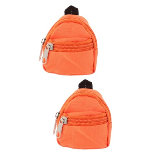 Abaodam 2St Puppenrucksack Zubehör für die Puppenhausschule Mini-Rucksack für Puppen Kinder sammlerstücke Spielzeuge Büchertasche Mikroszenenverzierungen Mini-Schultasche Stoff von Abaodam