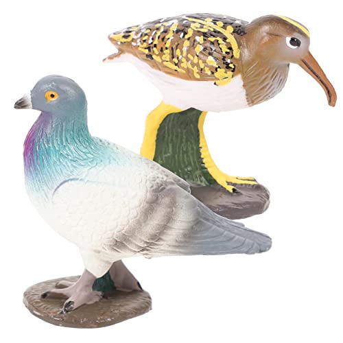 Abaodam 2St Simulation Vogelmodell Mini-Vogelfigur Vogelstatuen Puppenhaus Miniaturvogel simulierter Vogel Taubenstatuen hühner Spielzeug kinderknallzeug Tiermodell Vögel-Statue Plastik von Abaodam