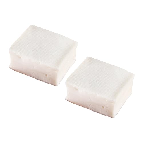 Abaodam 2St Simuliertes Tofu-Modell hühner küchendekoration Tofu-Attrappe Kunsttofu dekoringe Decor Tofu- vorgeben Simulation Tofu Tofu-Requisiten kaufen PVC Weiß von Abaodam