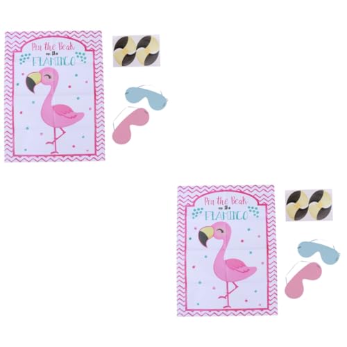 Abaodam 2St Spiel Aufkleber Party für Kinder ' Party Decorations Kinder Foto Aufkleber Flamingo-Design Aufkleber Kinder Aufkleber für Kinderspiele Flamingo-Aufkleber von Abaodam