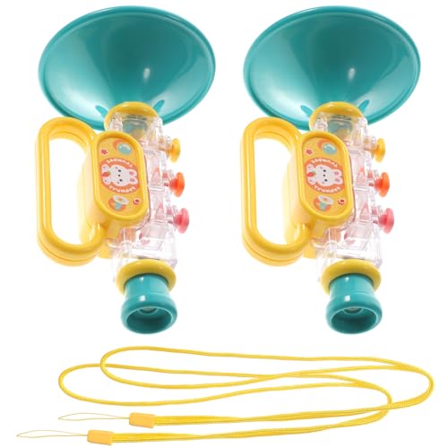 Abaodam 2St -Trompete kinderspielzeug mundharmonika Children Toys Hornbläser Spielzeuge Trompete für anfänger kleine Trompete Plastik Sky-Blue von Abaodam