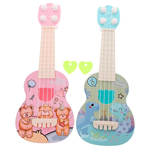 Abaodam 2St Ukulele kinderinstrumente musikinstrumente für spielzeuggitarre Lernspielzeug für Musikinstrument- Kindergitarre für Mädchen Plastik von Abaodam