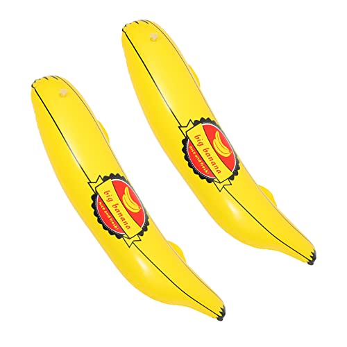 Abaodam 2St aufblasbare banane Essensrequisiten in die Luft jagen Banane aufblasen bürodeko pummeluff kuscheltier kreatives Bananenmodellspielzeug aufblasbares Bananen-PVC-Spielzeug Yellow von Abaodam