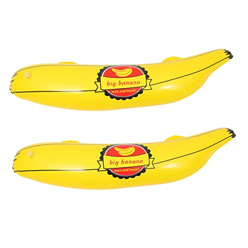 Abaodam 2St aufblasbare banane Simulationsbanane Banane aufblasen bürodeko pummeluff kuscheltier PVC Bananen Requisiten Spielzeug Aufblasbares Bananenspielzeug aus Kunststoff Yellow von Abaodam